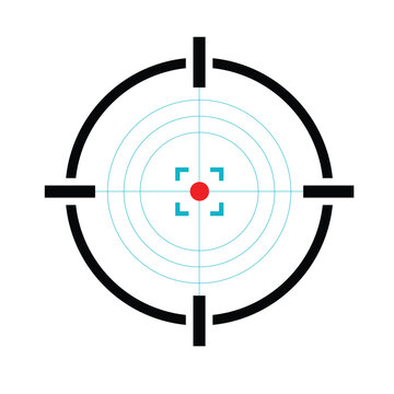 blank gun target. bullseye shooting target sign.