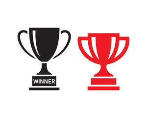 Two trophy cups symbolizing victory and achievement in competition