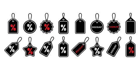 Vibrant red percentage symbols on dark background for business presentations