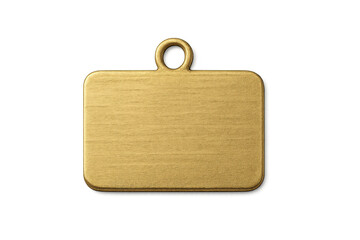 Blank gold metal name plate tag