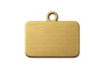 Blank gold metal name plate tag