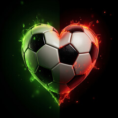 Naklejka premium corazón, amor, valentín, romance, 14 de febrero, arte, balon, futbol, soccer, baloncesto, cardar, vacaciones, vector, bienvenida, boda, 3d, pasión, figura, rojo, símbolo, romanticas, diurna, aislada, 