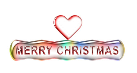 Multicolored Metallic Merry Christmas Banner Design