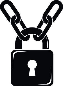 Secure lock and chain icon