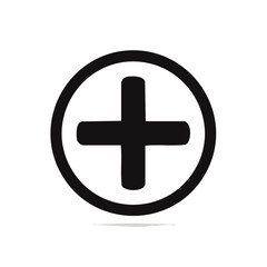 Obraz premium Simple Plus Sign in Circle Illustration for Adobe Stock Content Search