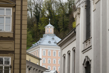 Unique buildings among the streets of Salzburg