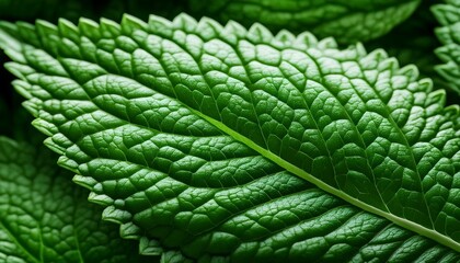 Macro Texture Of Mint Leaf Mint Leaves Are A Fragrant Herb With Culinary Medicinal And Skincare Uses