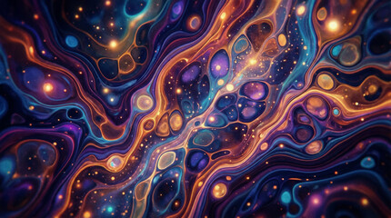 Colorful Abstract Fluid Art Background