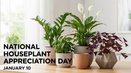 A Beautiful Collection of Lush and Vibrant Indoor Plants to Celebrate National Houseplant Appreciation Day on January 10th.