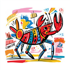 Fototapeta premium 星座シンボル：蟹座