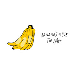 Hand drawn banana vector illustration in a simple, artistic style. Cute tropical fruit drawing suitable for food design, healthy lifestyle concepts, packaging, stickers, posters, children&rsquo;s projects, 