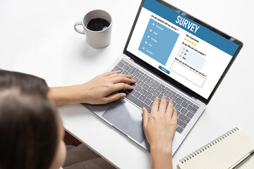 Online survey form for brisk digital information collection on the internet network