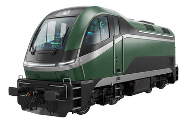 Modern diesel switcher featuring a digital display and ergonomic cab design.