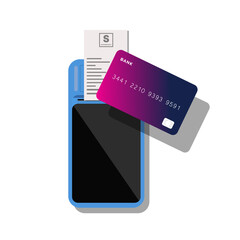 card payment. payment terminal. vector illustration