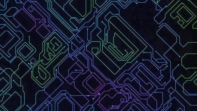 AIzaSyBIoNEMxfjvG6ihdwKfAeHDb5xZGyZi2eU Abstract glowing circuit board pattern futuristic technology background with neon lines and connections digital d