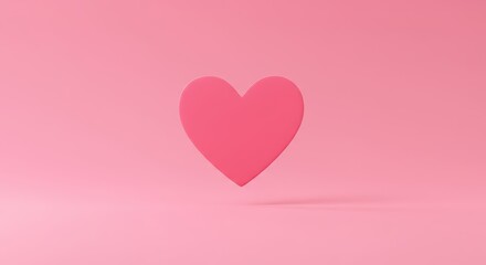 A lovely, soft pink heart centered on a gentle, smooth pastel background perfect for romance, love, and sweet Valentine's Day celebrations ,heart ,smooth ,simple