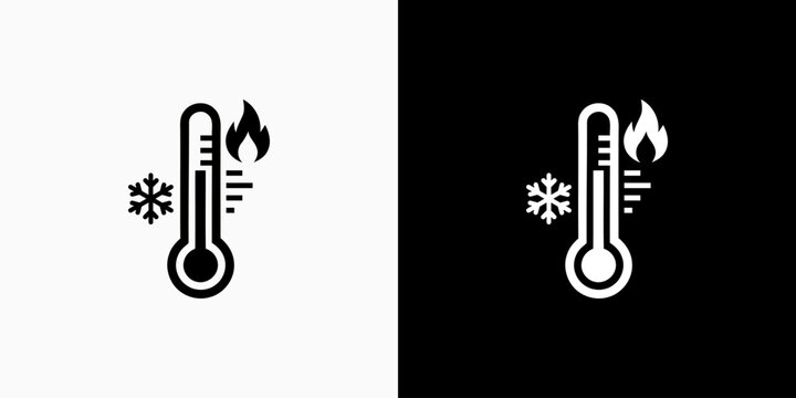 Thermometer vector design in a modern, simple, clean, and abstract style. Icon for business, research, health, and science.
