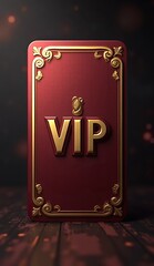 premium vip access card with luxurious gold details