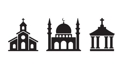 Obraz premium Religious Buildings Silhouette with natural lighting and detailed texture for commercial background