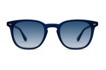 Blue gradient sunglasses with stylish frames, fashionable eyewear accessory for summer and protection from sun