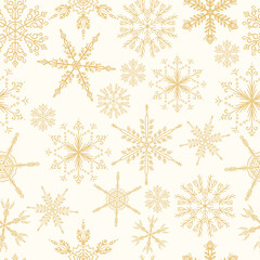 vector seamless pattern with snowflakes