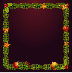 Realistic Christmas Frames and Borders A