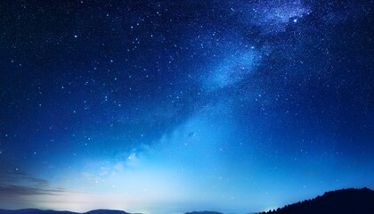 Blue Sky With Stars Illustration Midnight