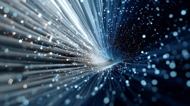 Abstrakter Lichttunnel als Symbol f&uuml;r Zukunft, Technologie und Geschwindigkeit