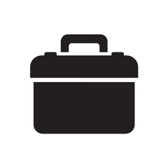Black Lunchbox Silhouette Simple Flat Design Icon for App Icon