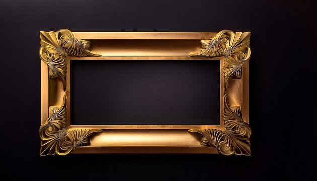 Black Friday Marco De Diseno Dorado Sobre Fondo Negro