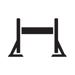 Simple Gate Icon in Minimalist Style with Solid Black Color on White Background for Web Design