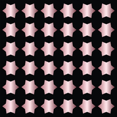 Abstract Pattern with Pink and Black Shapes