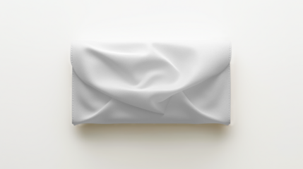 White towel mockup on white background