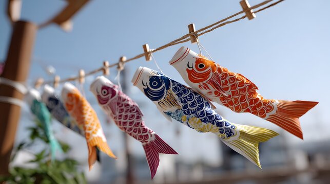 Japanese carp streamers koinobori for Children&rsquo;s Day celebration