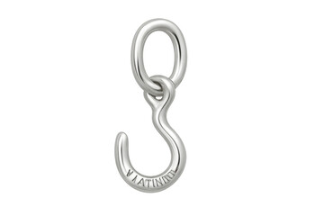 Obraz premium Silver metal industrial lifting hook 3d rendering
