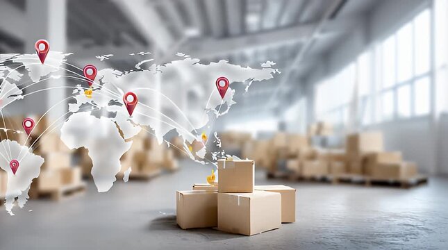 Globale Logistik und Warenverteilung im modernen Lager