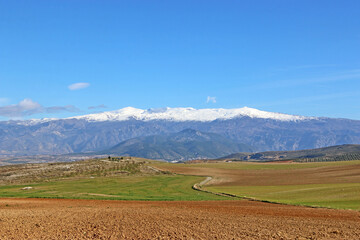 Sierra Nevada mountains n Spain in winter