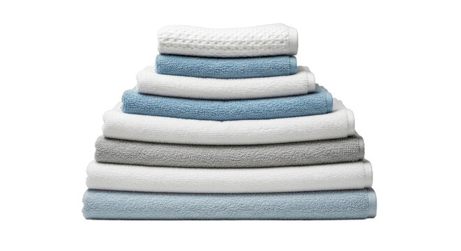 Stack of neatly folded clothes 
Pilha de roupas dobradas 