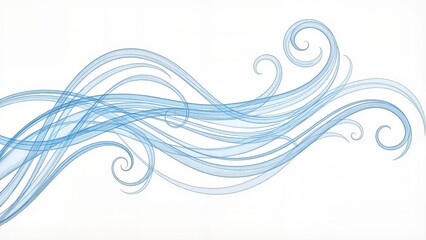 Abstract blue flowing lines wave background with smooth dynamic motion