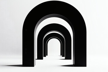 Fototapeta premium Abstract geometric holiday archway silhouette