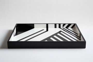 Geometric holiday serving tray with minimalist elements