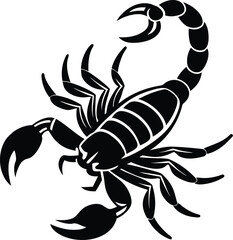 Fototapeta premium Black scorpion silhouette vector illustration