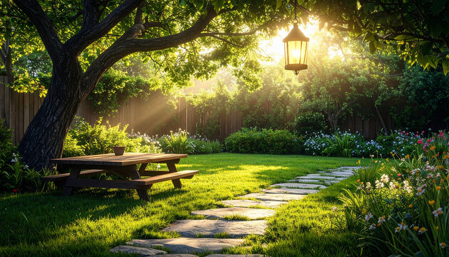 Sunlit Garden Oasis