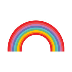 Colorful Rainbow Arch with White Background
