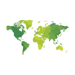 Fototapeta premium Geometric World Map Global Connectivity and Travel Concept