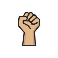 Raised Fist Icon Power, Protest, and Solidarity Symbol