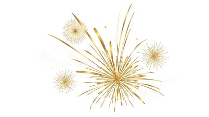 Obraz premium Golden fireworks display bursting brightly in the sky, perfect for celebrating special occasions