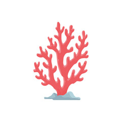 Naklejka premium Coral Reef Illustration on White Background Marine Life Design