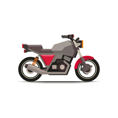 Fototapeta premium Geometric Motorcycle Cool Retro Bike Illustration on White