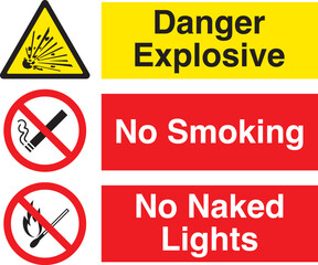No Smoking / No Naked Lights Sign